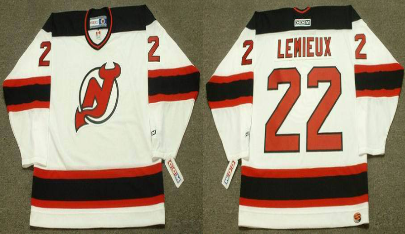 2019 Men New Jersey Devils #22 Lemiexu white CCM NHL jerseys->new jersey devils->NHL Jersey